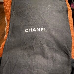 CHANEL Black Fabric Pouch